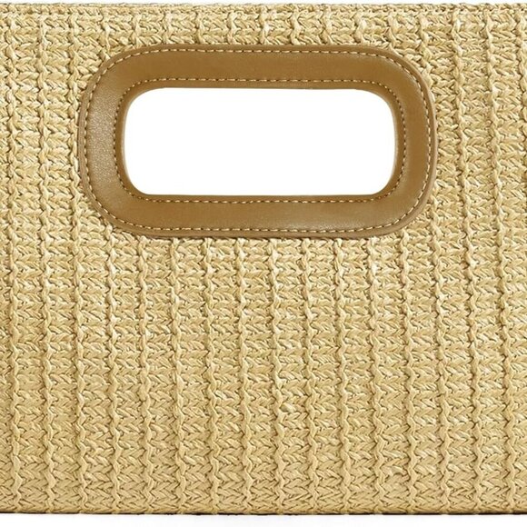 Versatile Extra-Large Straw Clutch for Women - Perfect for Parties & Beaches - Picture 1 of 7